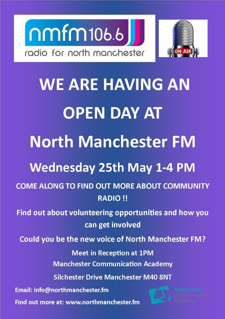 25th May Open Day Poster